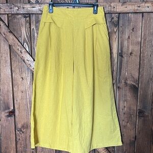 Yellow Wide-Leg Pants